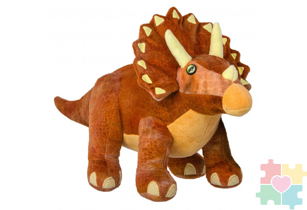 Мягкая игрушка динозавр - Трицератопс, 26 см