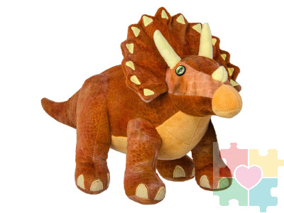 Мягкая игрушка динозавр - Трицератопс, 26 см