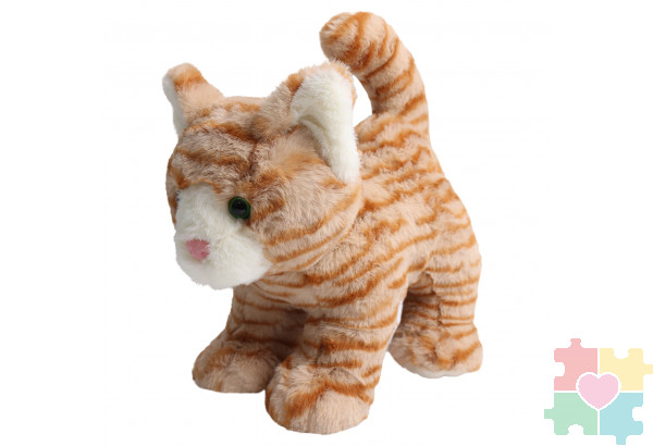 Мягкая игрушка Рыжий полосатый котёнок, 27 см