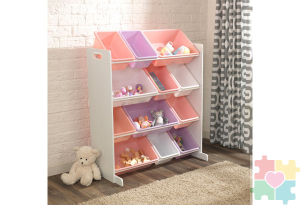 Система для хранения с 12 контейнерами KidKraft, цв. Белый