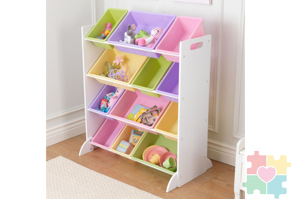 Система для хранения с 12 контейнерами KidKraft, цв. Белый