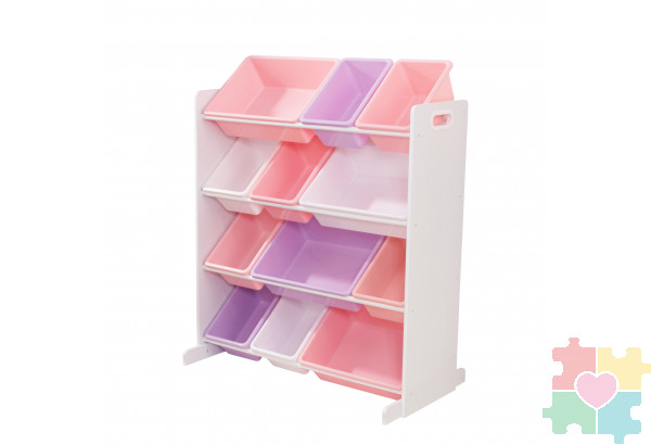 Система для хранения с 12 контейнерами KidKraft, цв. Белый