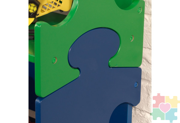 Система хранения "Пазл", яркий (Puzzle Book Shelf - Primary)