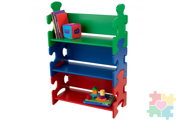 Система хранения "Пазл", яркий (Puzzle Book Shelf - Primary)
