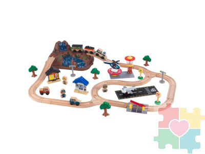 Железная дорога Горная вершина, 61 элемент в контейнере