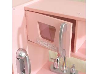 Кухня детская из дерева "Винтаж", цвет Розовый (Pink Vintage Kitchen)