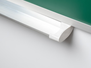 Двухэлементная(Л) магнитная эмалированная школьная доска 2250х1000 (меловая)