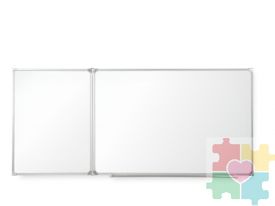 Двухэлементная(Л) магнитная эмалированная школьная доска 2250х1000 (маркерная)