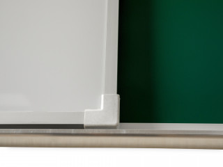 Двухэлементная(Л) магнитная полимерная школьная доска 2550х1200 комбинированная(мел\маркер)