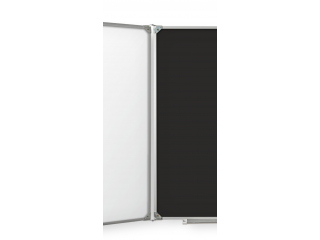 Двухэлементная(Л) магнитная полимерная школьная доска 3000х1000 комбинированная(черный/маркер)