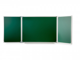 Трёхэлементная магнитная полимерная школьная доска 2400х1200 (меловая)