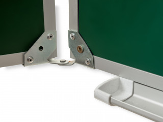 Трёхэлементная магнитная полимерная школьная доска 2400х1200 (меловая)