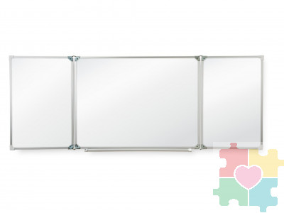 Трёхэлементная магнитная полимерная школьная доска 2000х750 (маркерная)