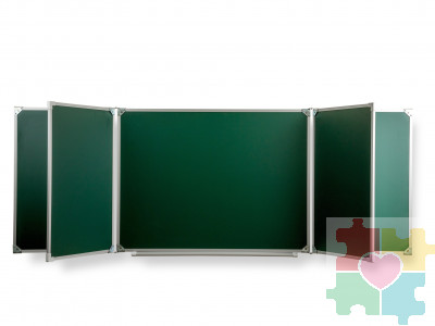 Пятиэлементная магнитная полимерная школьная доска 3400х1200 (меловая)