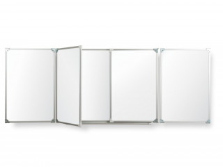 Пятиэлементная магнитная полимерная школьная доска 3000х1200 (маркерная)