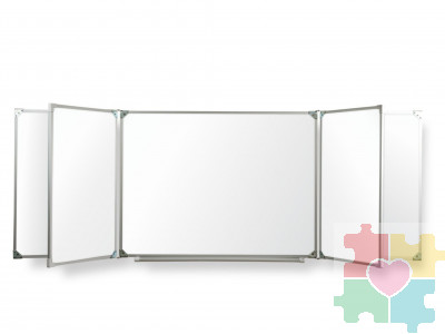 Пятиэлементная магнитная полимерная школьная доска 3600х1200 (маркерная)