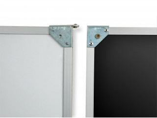 Пятиэлементная магнитная полимерная школьная доска 3400х1000 комбинированная(черный/маркер)