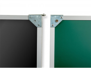 Пятиэлементная магнитная полимерная школьная доска 3000х1000 комбинированная(зеленый\черный)