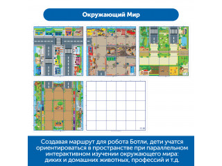 Комплект тематических полей "Городские истории с роботом Ботли" (5 элементов)