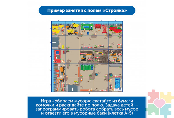 Комплект тематических полей "Городские истории с роботом Ботли" (5 элементов)