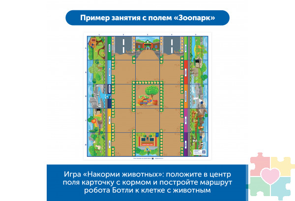 Комплект тематических полей "Городские истории с роботом Ботли" (5 элементов)