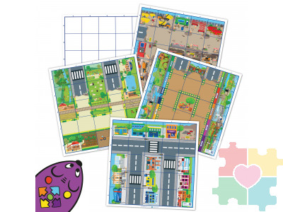 Комплект тематических полей "Городские истории с РобоМышью" (5 элементов)