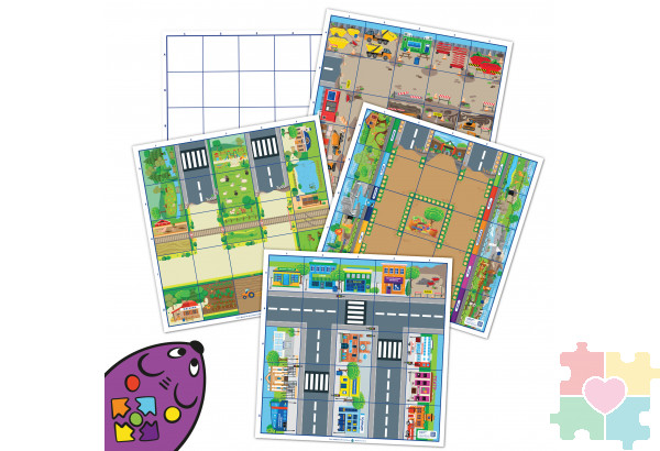 Комплект тематических полей "Городские истории с РобоМышью" (5 элементов)