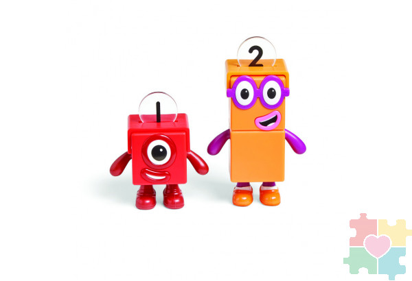 Игровые фигурки Numberblocks. Единичка и двойка на велосипеде