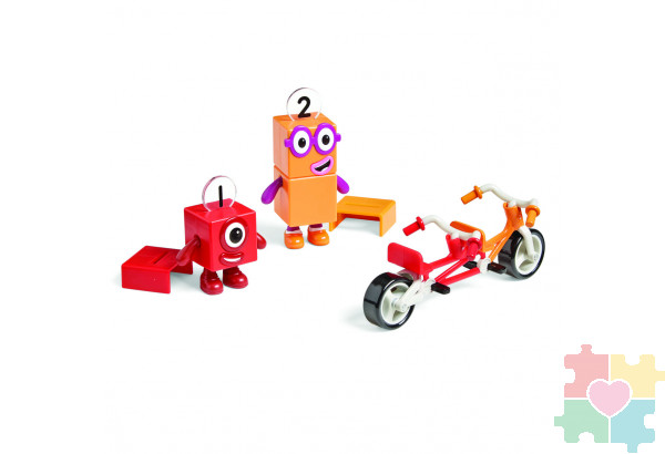 Игровые фигурки Numberblocks. Единичка и двойка на велосипеде