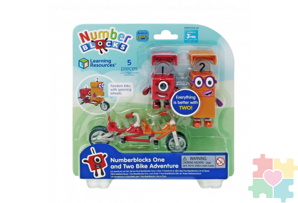 Игровые фигурки Numberblocks. Единичка и двойка на велосипеде