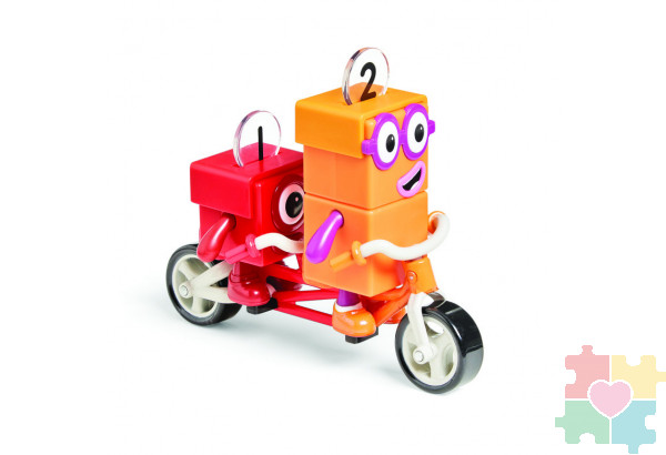 Игровые фигурки Numberblocks. Единичка и двойка на велосипеде