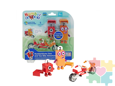 Игровые фигурки Numberblocks. Единичка и двойка на велосипеде