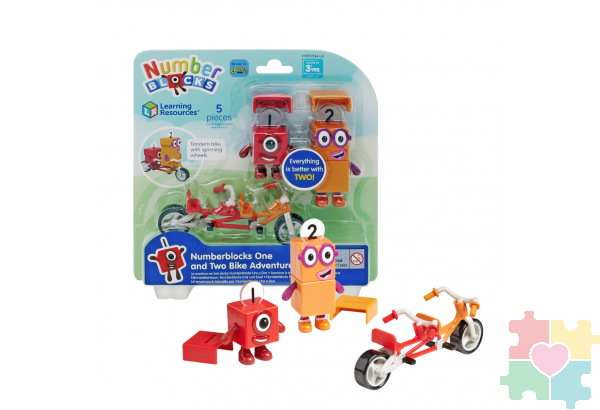 Игровые фигурки Numberblocks. Единичка и двойка на велосипеде