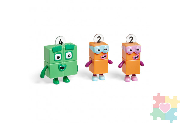 Игровые фигурки Numberblocks. Четверка и вредные двойки