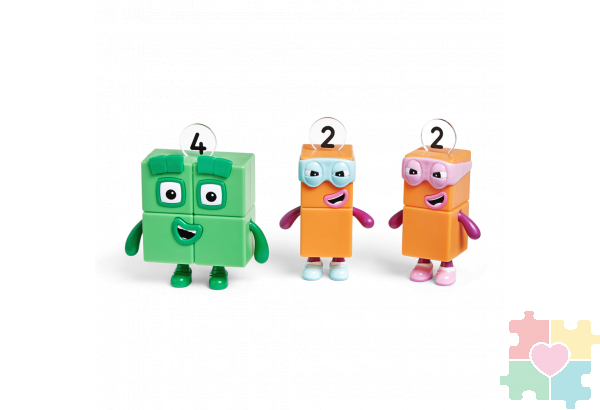Игровые фигурки Numberblocks. Четверка и вредные двойки