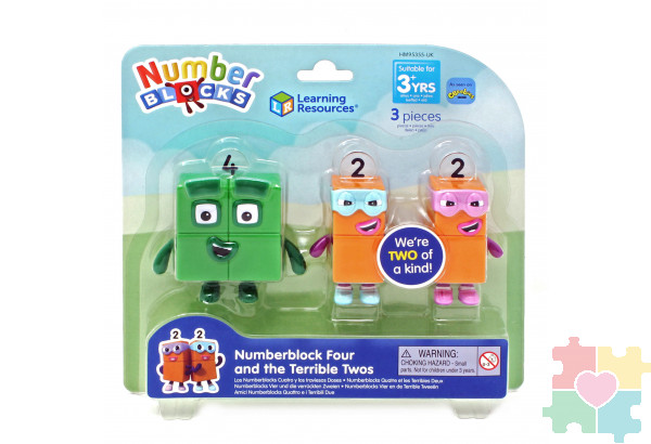 Игровые фигурки Numberblocks. Четверка и вредные двойки