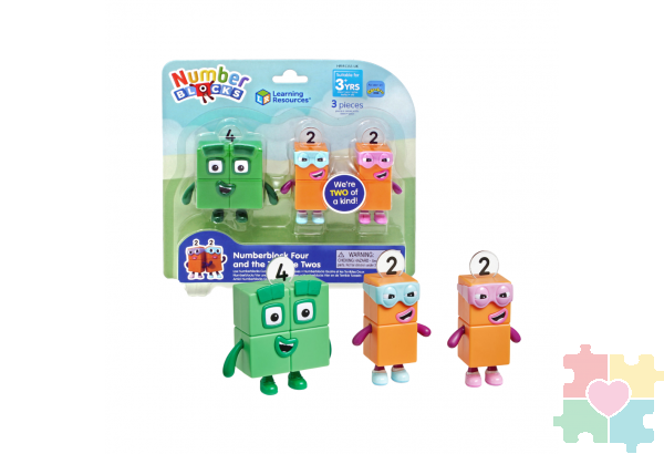 Игровые фигурки Numberblocks. Четверка и вредные двойки