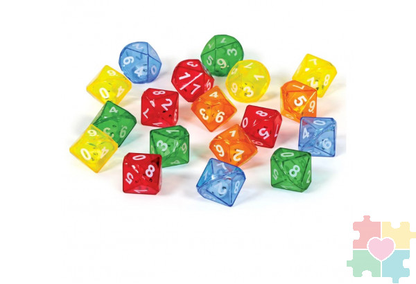 Большие многогранные цветные кубики (5 элементов)