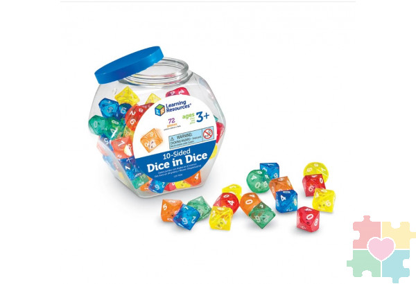 Большие многогранные цветные кубики (5 элементов)