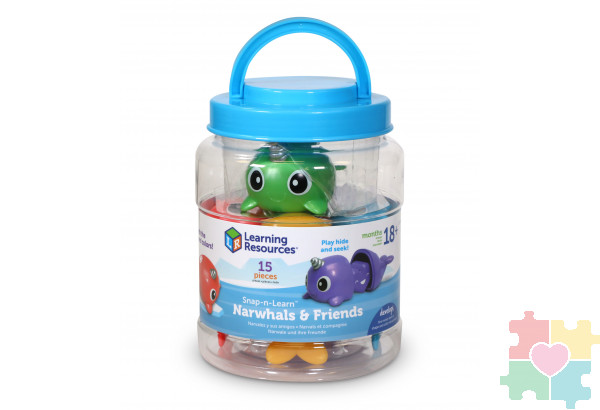 Развивающая игрушка "Нарвалы учат формы" (серия Snap-N-Learn, 15 элементов)