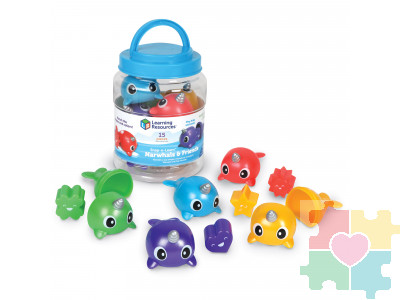 Развивающая игрушка "Нарвалы учат формы" (серия Snap-N-Learn, 15 элементов)