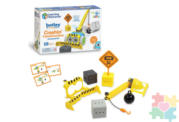 Развивающая игрушка "Аксессуары для робота Ботли. Строитель"  (10 элементов с карточками)
