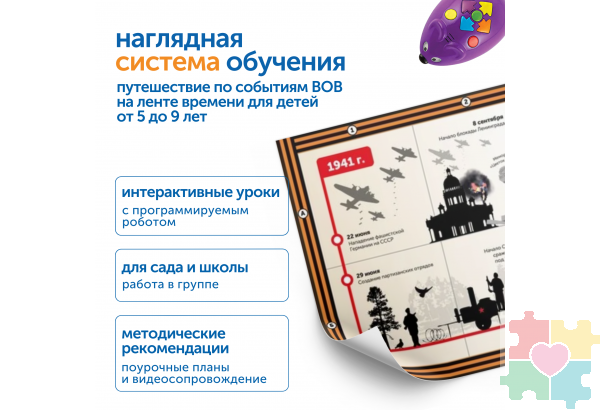 Комплект для группы «Великая Отечественная война. Лента времени» (с роботом)