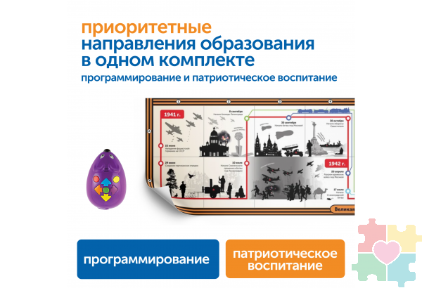 Комплект для группы «Великая Отечественная война. Лента времени» (с роботом)