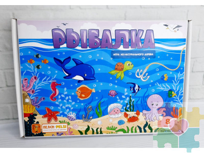 "Рыбалка", развивающая игра из дерева