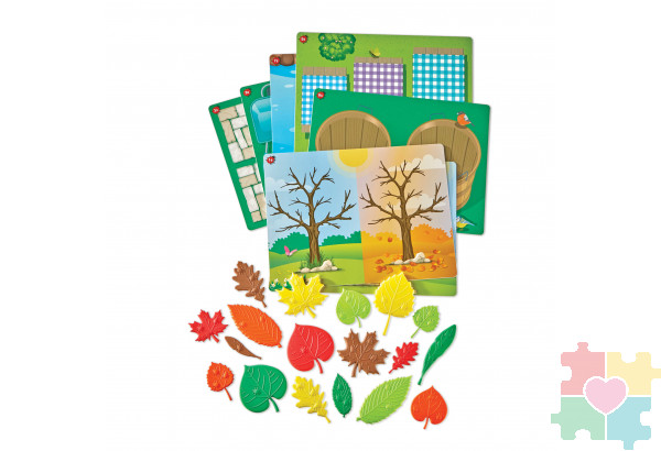 Развивающая игрушка "Тактильные листья. Времена года" (47 элементов)