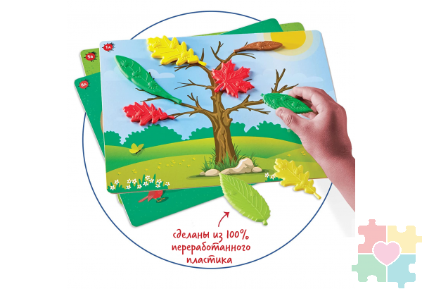 Развивающая игрушка "Тактильные листья. Времена года" (47 элементов)