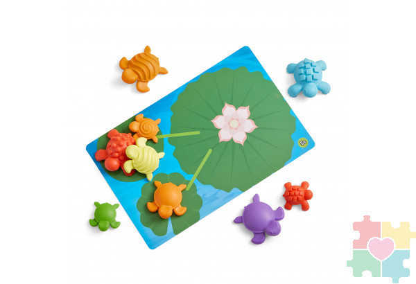 Развивающая игрушка "Тактильные черепашки с карточками" (46 элементов)