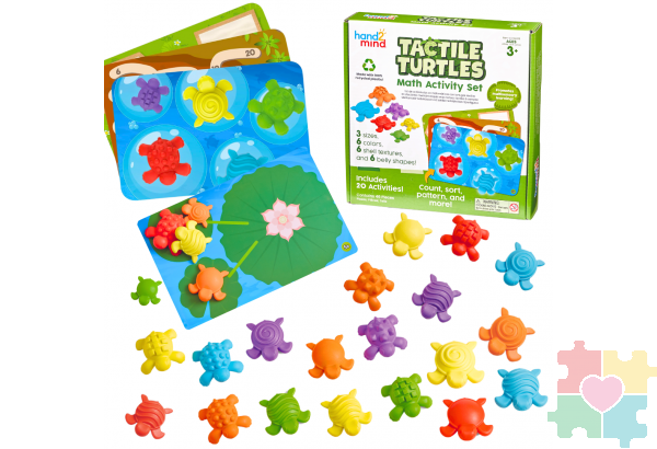 Развивающая игрушка "Тактильные черепашки с карточками" (46 элементов)