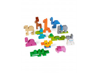 Конструктор МУЛЬТИ Мои первые животные / 96 деталей в системе хранения Игротека